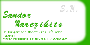 sandor marczikits business card